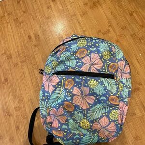 BAGGU Blue Floral Backpack